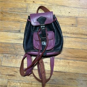 Genuine Leather Backpack Purse
